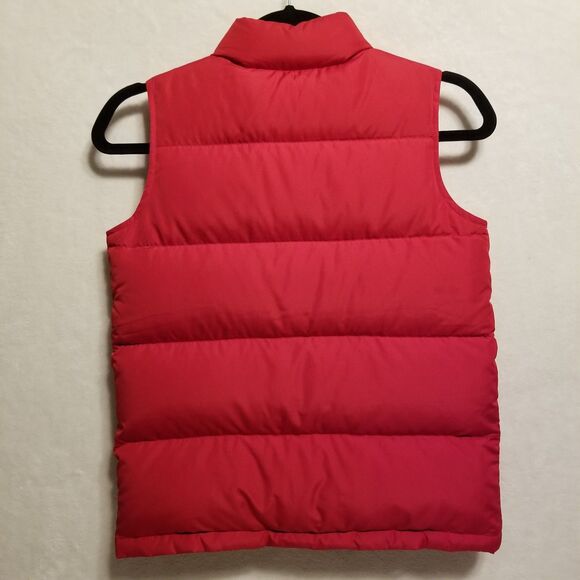 Lands End Youth Sm 8 Vest Jacket Down Puffer Full Zip Red Mock Neck Classic - Picture 6 of 7